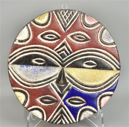Maschera Bateke - CONGO maschera in legno intagliato d 22, 3,5 cm XX secolo...