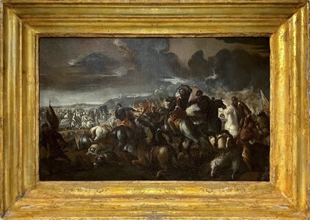 Matteo Stom (attribuito a) (Venezia 1644-1702)  - Battaglia tra milizie cristiane e turche