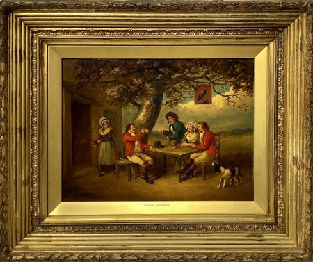 Morland, George (British 1763-1804)  - Personaggi al tavolo in una locanda all'aperto