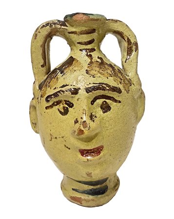 Piccolo vasetto di Caltagirone di figura antropomorfa, Inizi 20° secolo