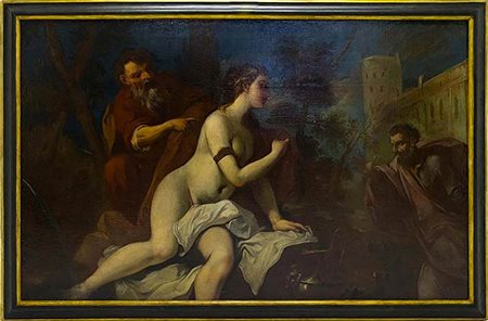 Antonio Bellucci (attribuito a) (Pieve di Soligo 1654-Pieve di Soligo 1726)  - Susanna e i Vecchioni