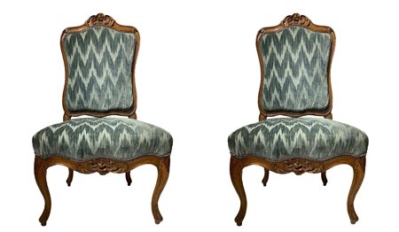"Coppia di sedie Luigi XV", sec. XVIII