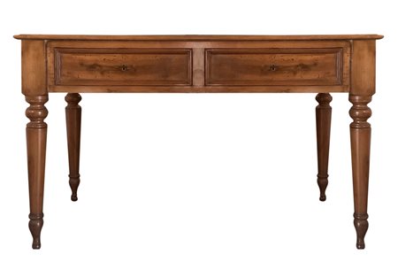 Scrittoio in legno di noce , 2 cassetti, 19° secolo