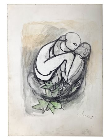 Maccari, Mino (Siena 1898-Roma 1989)  - Senza titolo, figure , 60's