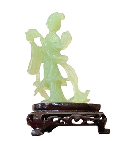 Guanyn in giada verde