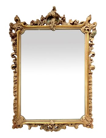 Specchiera laccata e dorata, 20° secolo