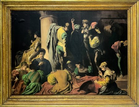 Blanc, Paul Joseph (Parigi  1846-Parigi 1904)  - La tessitura della tela di Penelope con Antinoo e i Proci