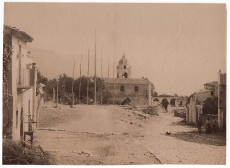 Von Gloeden, Wilhelm (Wismar1856-Taormina  1931)  - Veduta della chiesa in via San Pancrazio di Taormina