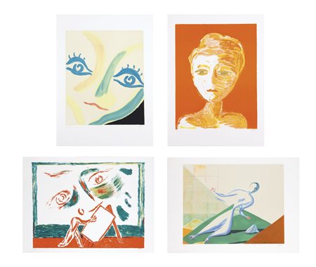 GUIDI VIRGILIO Roma 1891 - 1984 Venezia Cartella composta da 4 litografie a...