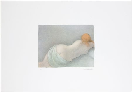 MESSINA FRANCESCO Linguaglossa (CT) 1900 - 1995 Milano "Nuda" 50x70 (foglio),...