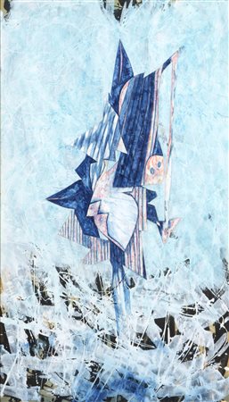 DOVA GIANNI Roma 1925 - 1991 Milano "Senza titiolo" 1972 70x50 tempera su...