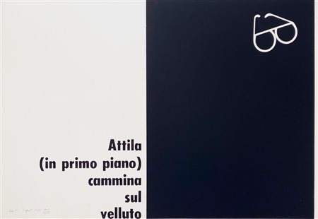 ISGRO' EMILIO Barcellona Pozzo di Gotto (Me) 1937 Attila 1966 Litografia su...
