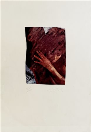 ROTELLA MIMMO Catanzaro (Cz) 1918 Efficage 1970 Collage su carta esemplare n....