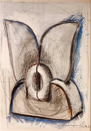 CASCELLA ANDREA Pescara (Ps) 1919 Composizione 1977 Mista su carta...