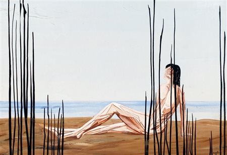 ROSSELLO MARIO Savona (Sv) 1927 Senza titolo 1968 Mista su carta applicata su...