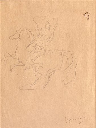 FONTANA LUCIO Rosario (Argentina) 1899 Studio per monumento equestre 1941...