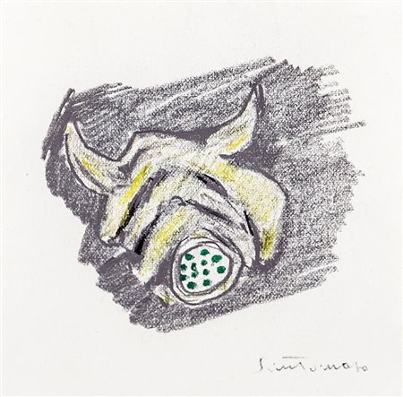 SANTOMASO GIUSEPPE Venezia (Ve) 1957 Progetto per anello Pastello su...