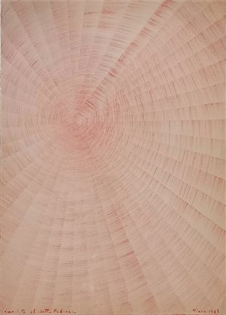 NIGRO MARIO Pistoia (Pt) 1917 Vibrazioni nello spazio 1963 Mista su carta...