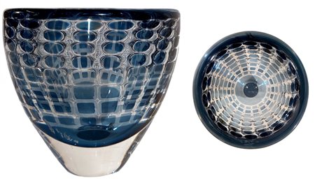 LUNDIN INGEBORG Svezia (Svezia) 1921 Orrefors (vaso) 1958 Vetro pezzo unico...