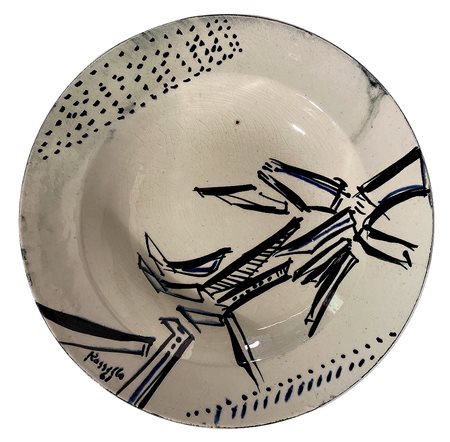 ROSSELLO MARIO Savona (Sv) 1927 Composizione 1961 Ceramica smaltata pezzo...