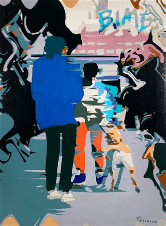 PATRIARCA AMATO Roma (Roma) 1945 Piazza 1997 Olio su tela 80,00x60,00x3,00...