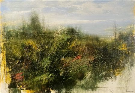 PEDRETTI ANTONIO Gavirate (Va) 1950 Romantico 2008 Olio su tela 70,00x100,00...