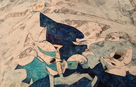 DOVA GIANNI Roma (roma) 1925 Composizione 1989 Tecnica mista su carta...