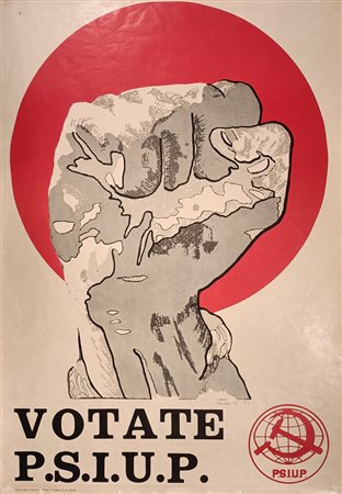 SPADARI GIANFRANCO San Marino (S. Marino) 1938 Votata P.S.I. U.P. 1968 Poster...