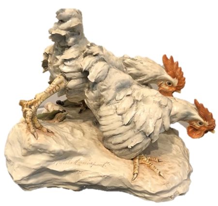 CACCIAPUOTI GUIDO Napoli (Na) 1892 Galli 1940 Scultura in ceramica policroma...