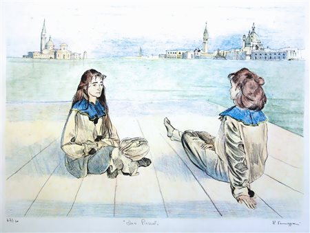 ROMANO PARMEGGIANI, Due Pierrot