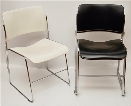 N.7 sedie disegnate da David Rowland, anni 70