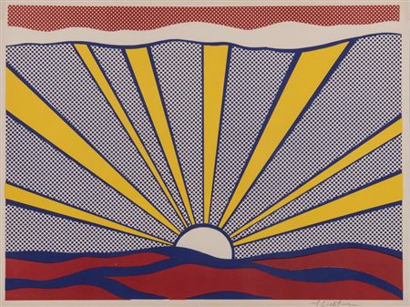 ROY LICHTENSTEIN (New York 1923 - 1997) "Sunrise", 1965. Litografia a colori...