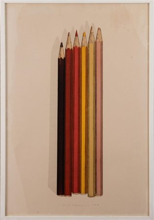 PIERO MANAI (Bologna 1951 – 1988) "Matite", 1978. Litografia a colori su...