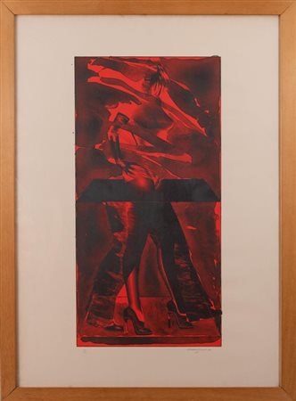 ALLEN JONES (Southampton 1937) "Red Geat", 1976. Litografia a colori su...