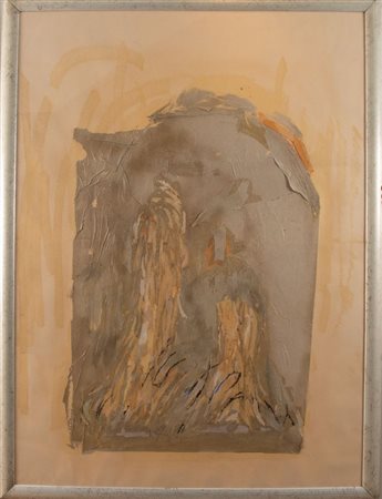 GERMANO SARTELLI (Imola 1925 - 2014) "Senza titolo". Tecnica mista e collage...