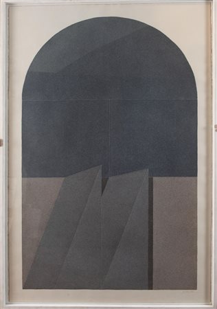 GIUSEPPE UNCINI (Fabriano 1929 - Trevi 2008) "Dimora", 1984. Tenica mista su...