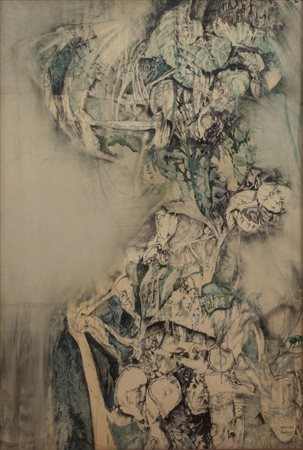 RENZO VESPIGNANI (Roma 1924 - 2001) "Paesaggio", 1965. Acquerello e tecnica...