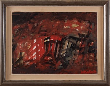 SERGIO ROMITI (Bologna 1928 - 2000) "Senza titolo", 1990. Tempera su carta...