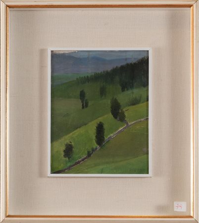 ORAZIO PIGATO (Reggio Calabria 1896 - Verona 1966) "Paesaggio". Olio su...