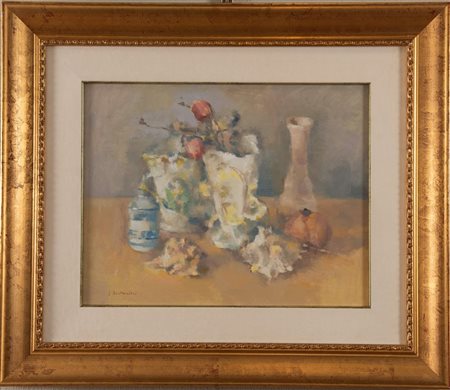 LUCIANO BERTACCHINI (Bologna 1913 - 2010) "Natura morta BLA 17", 2001. Olio...