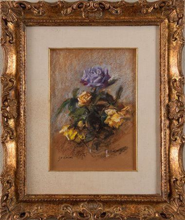 UGO GUIDI (Comacchio 1923 - Bologna 2007) “Fiori”. Tecnica mista su carta. Cm...