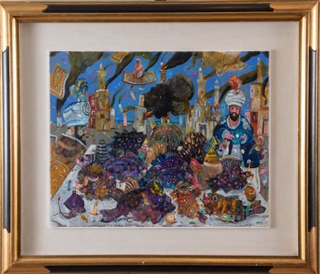 ANTONIO POSSENTI (Lucca 1933 - 2016) "Senza Titolo". Olio su tela, cm 40x50....