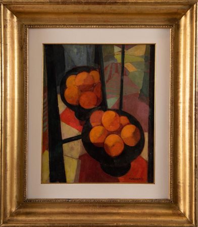 FELICE CASORATI (Novara 1883 - Torino 1963) "Arance accanto alla finestra",...