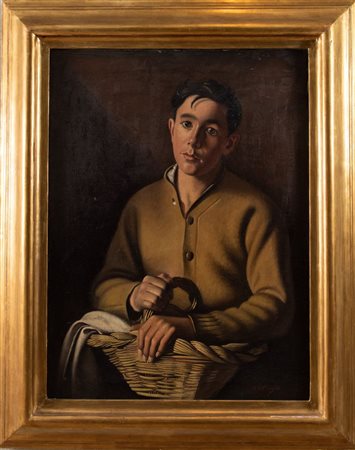 GREGORIO SCILTIAN (Nakhichevan-na-Donu 1900 - Roma 1985) "Ragazzo con cesta",...