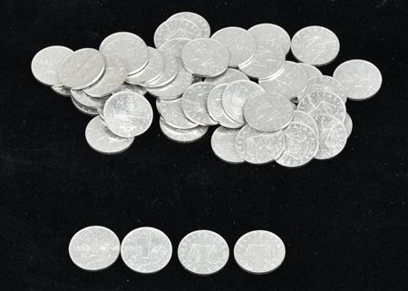 LOTTO DI 1 LIRA ITALIANA composto da 50 monete da 1 lira italiana anno 1959