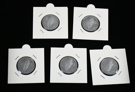 5 MONETE REPUBBLICA ITALIANA 1948 5 monete da Lire 2