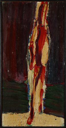 Bengt Lindstrom (1925 - 2008) LE FLANEUR II olio su tela, cm 100x50 1961...