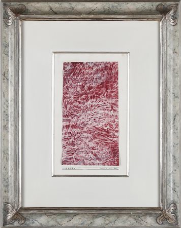 Max Ernst (1891 - 1976) ACCUEIL gouache su carta, cm 25x13 1966 Firma e...