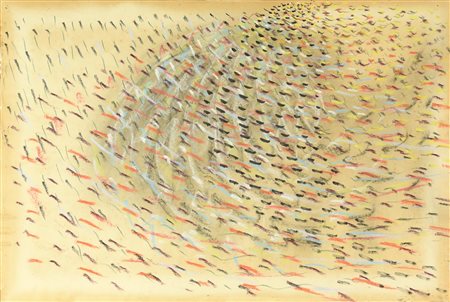 Tancredi Parmeggiani (1927 - 1964) SENZA TITOLO tecnica mista su carta, cm...