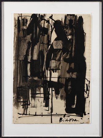 Emilio Vedova (1919 - 2006) SOPRAFFAZIONE OGGI /BIAFRA tecnica mista su...